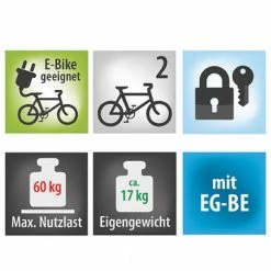 Porte Vélo Voiture Pliable EUFAB Fixation Attelage (2 Vélos) -Antivol vélo importe boutique porte velo voiture pliable eufab fixation attelage 2 velos 6