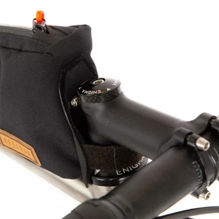 Sacoche Tube De Cadre Tissu Noir Attache Velcro Restrap 6 Sacoche Tube De Cadre Tissu Noir Attache Velcro Restrap – Image 4