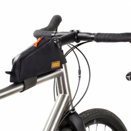 Sacoche Tube De Cadre Tissu Noir Attache Velcro Restrap 10 Sacoche Tube De Cadre Tissu Noir Attache Velcro Restrap – Image 8